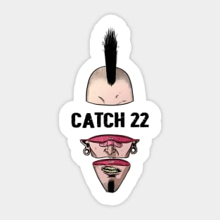 Punk Man Catch 22 Sticker